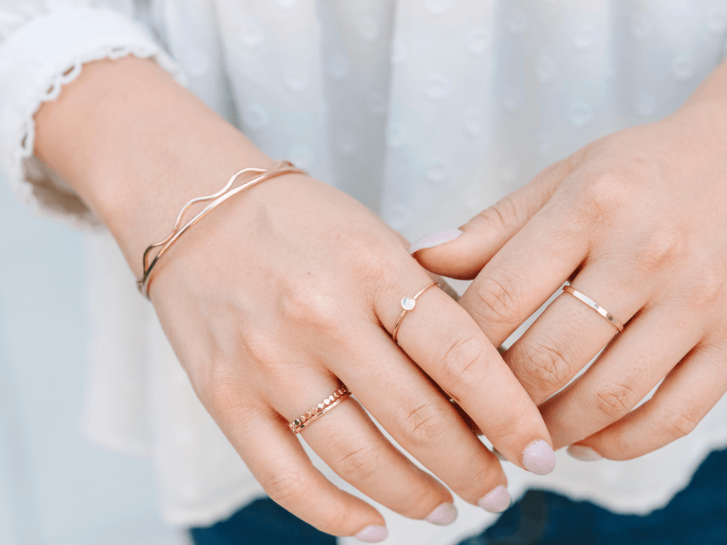 Bangle Stack: Wavy & Smooth - Laurel Elaine Jewelry