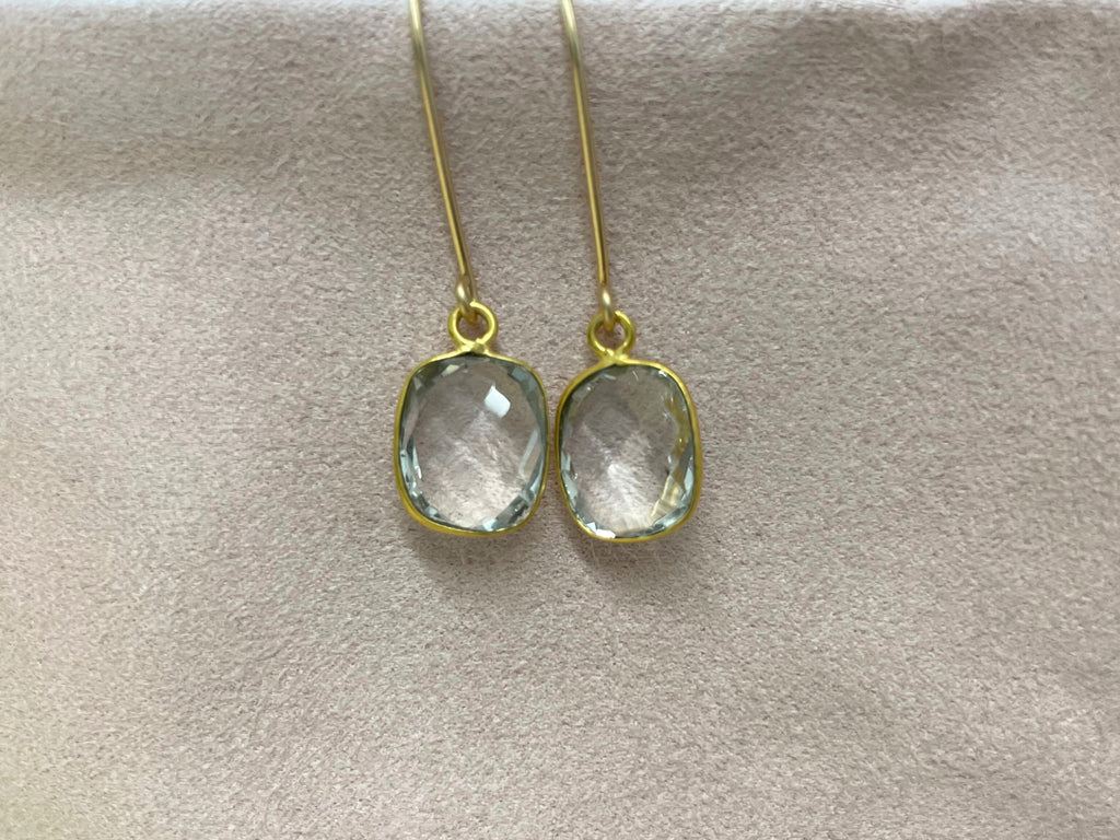 Crystal quartz earrings - Laurel Elaine Jewelry
