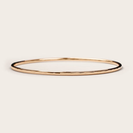 Hammered Gold Bangle - Laurel Elaine Jewelry