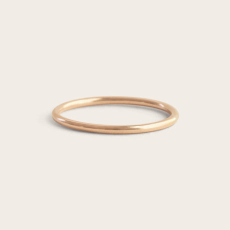 Thin Smooth Gold Ring - Laurel Elaine Jewelry