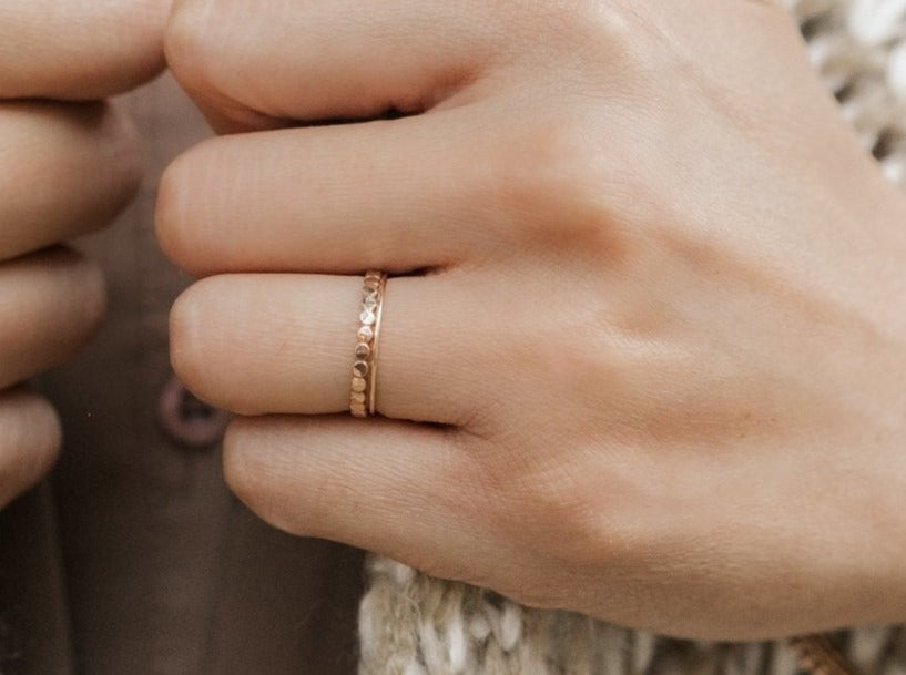 Beaded Stacking Ring - Laurel Elaine Jewelry