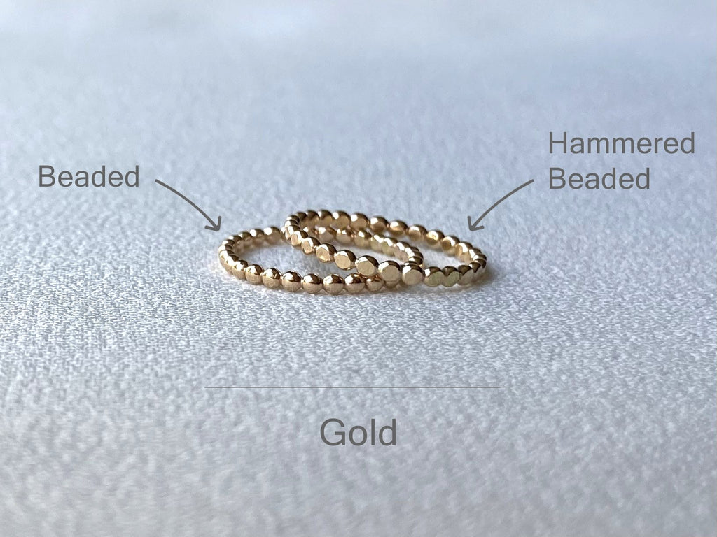 Beaded Stacking Ring - Laurel Elaine Jewelry