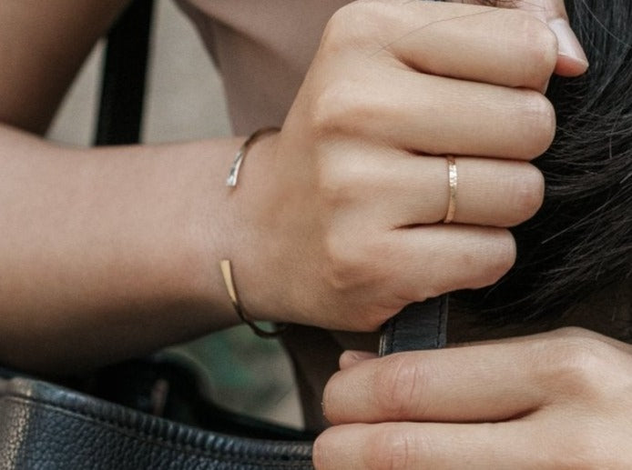 Gold Cuff Bangle - Laurel Elaine Jewelry