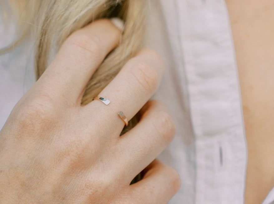 Gold Cuff Ring - Laurel Elaine Jewelry