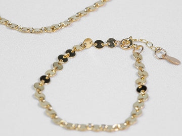 Gold Disc Choker & Bracelet Set - Laurel Elaine Jewelry