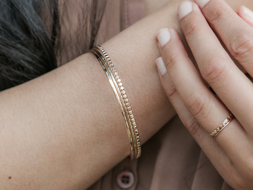 Mixed Bangle Stack - Laurel Elaine Jewelry
