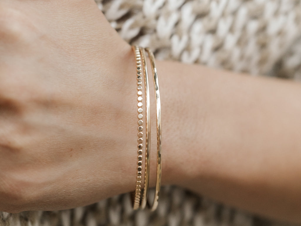 Mixed Bangle Stack - Laurel Elaine Jewelry