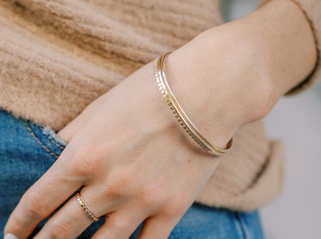 Mixed Bangle Stack - Laurel Elaine Jewelry