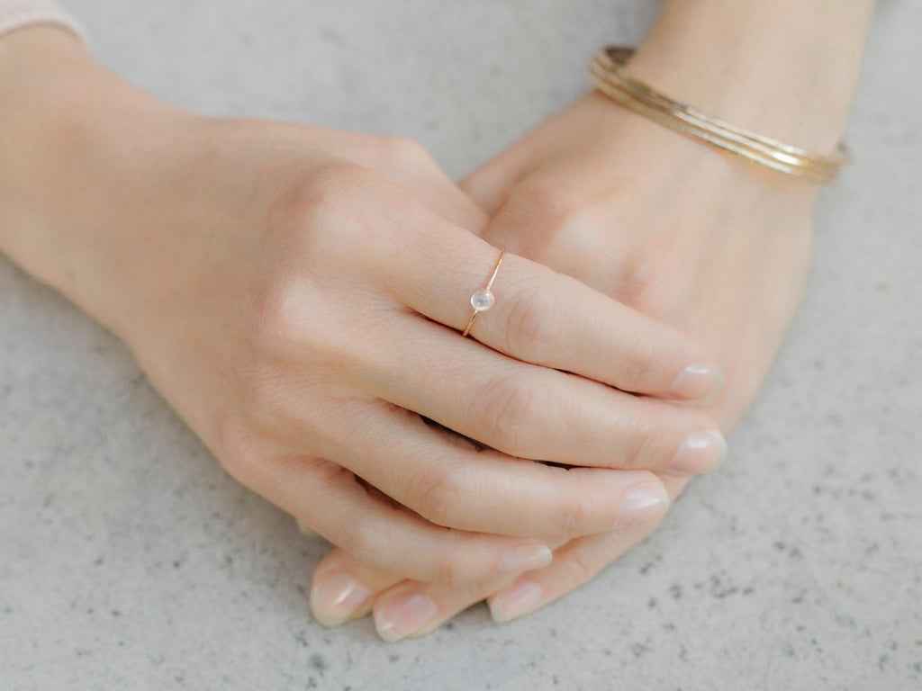 PREORDER | Rainbow Moonstone Ring - Laurel Elaine Jewelry