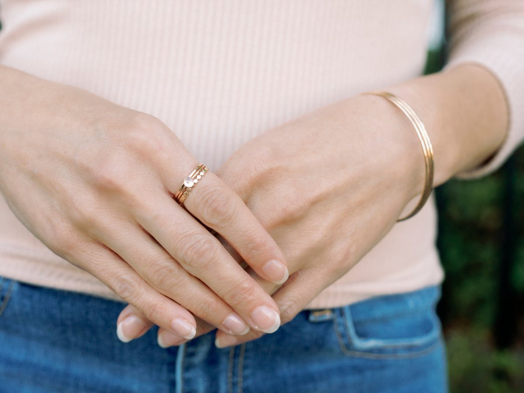 PREORDER | Rainbow Moonstone Ring - Laurel Elaine Jewelry