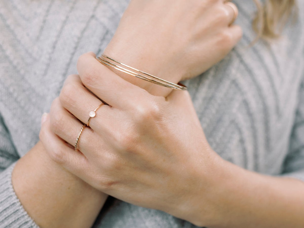 PREORDER | Rainbow Moonstone Ring - Laurel Elaine Jewelry