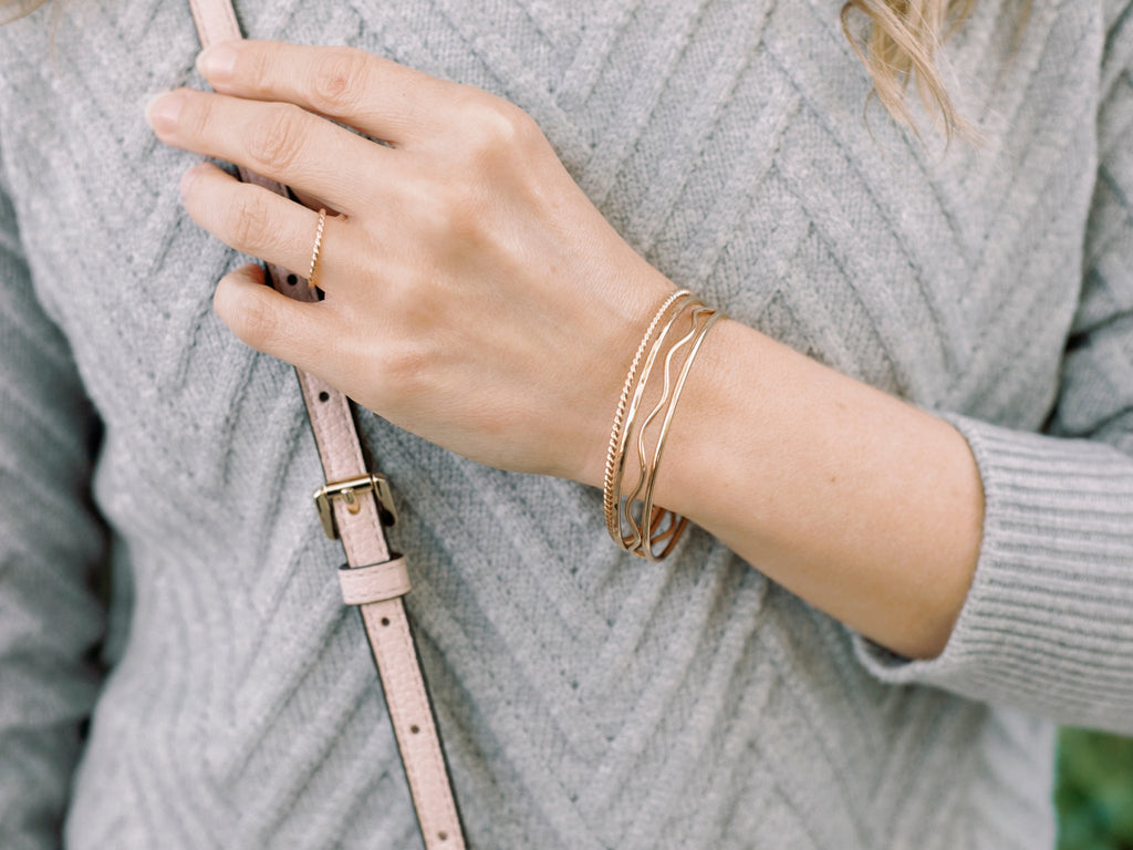 PREORDER | Twist Bangle - Laurel Elaine Jewelry