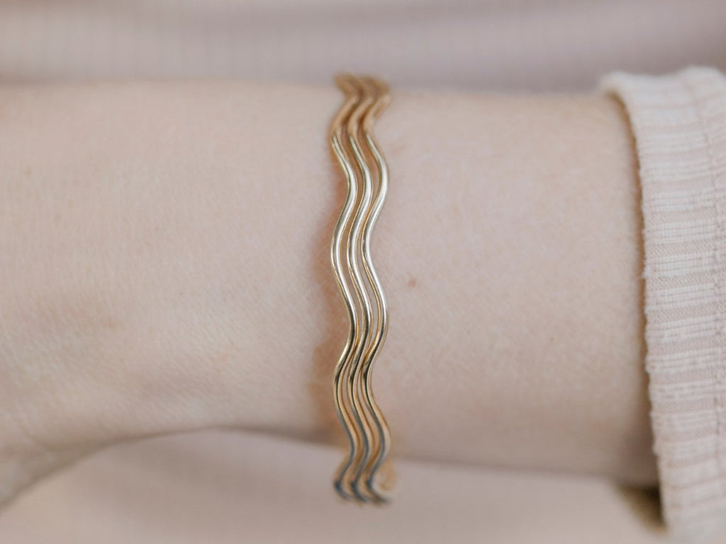 PREORDER | Wavy Bangles - Laurel Elaine Jewelry