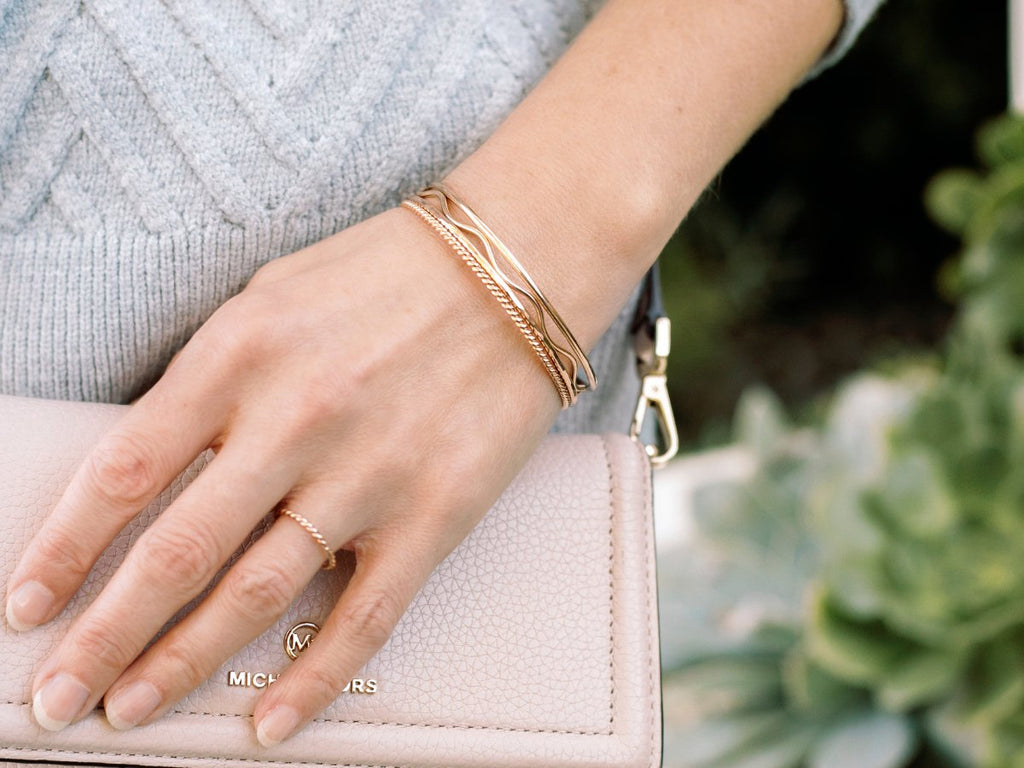 PREORDER | Wavy Bangles - Laurel Elaine Jewelry