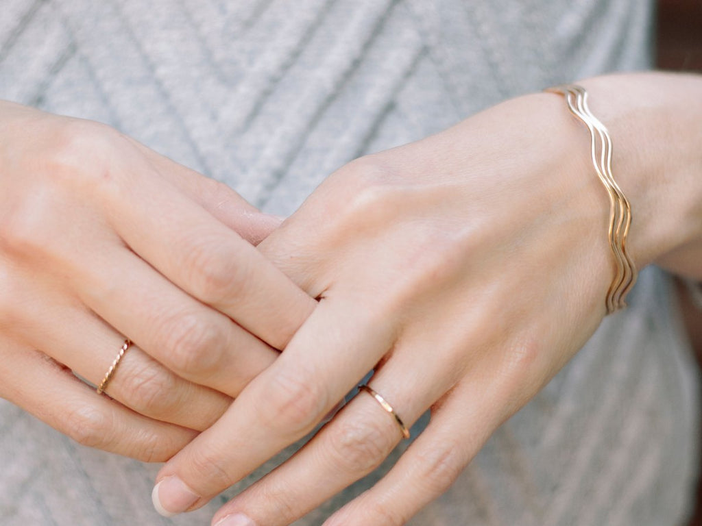 PREORDER | Wavy Bangles - Laurel Elaine Jewelry