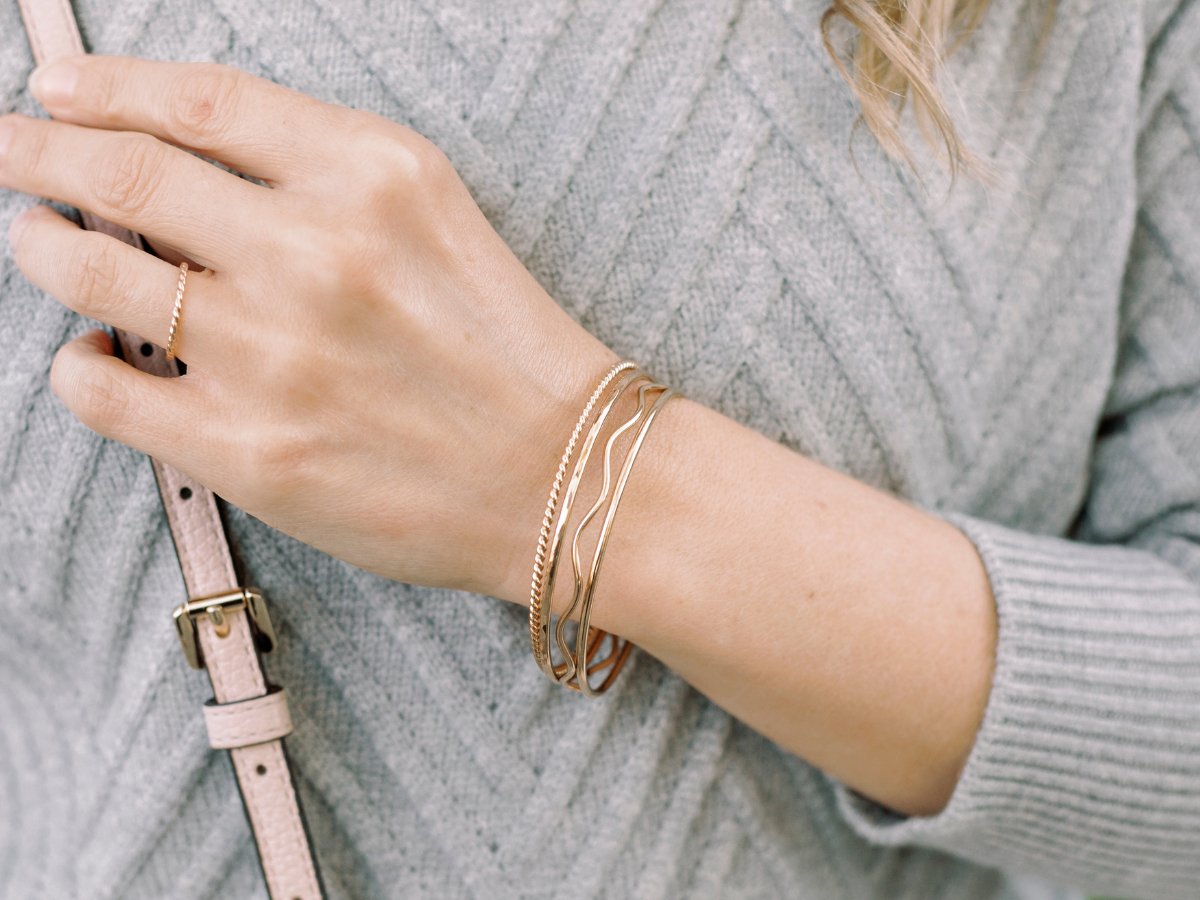 Wavy Bangles – Laurel Elaine Jewelry