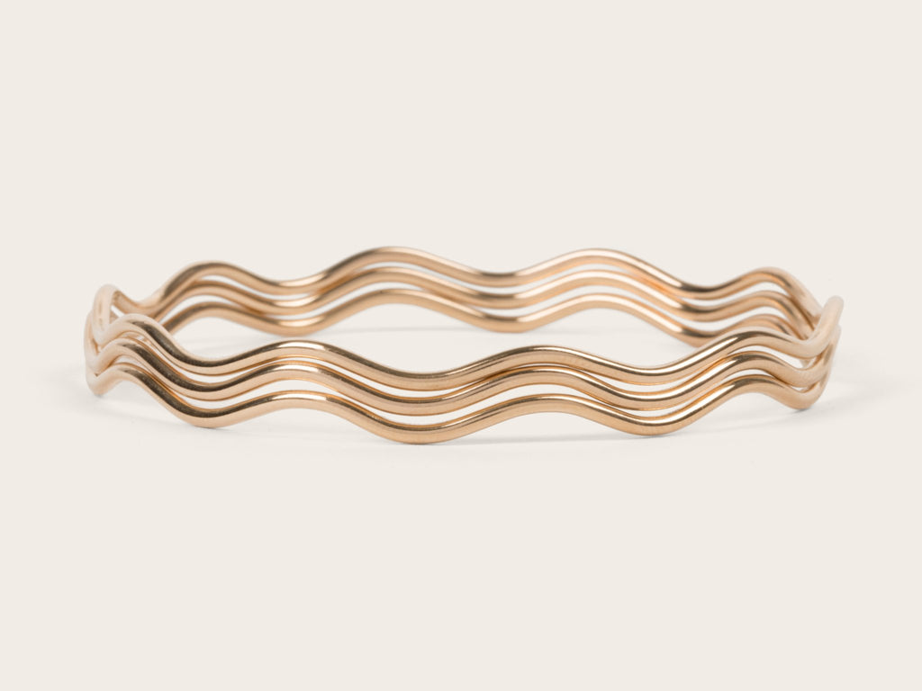 PREORDER | Wavy Bangles - Laurel Elaine Jewelry