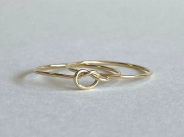 Ring Stack: Knot & Ultra Thin Smooth - Laurel Elaine Jewelry