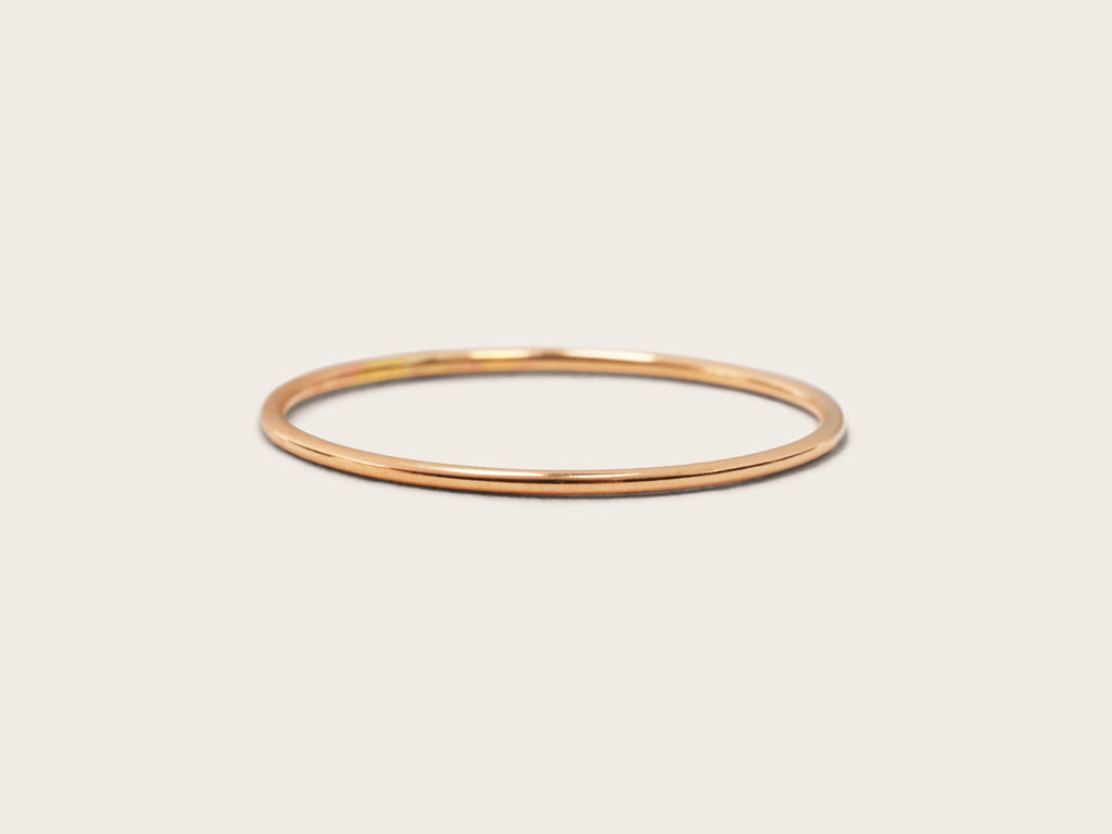 Solid Gold Ultra Thin Ring - Laurel Elaine Jewelry