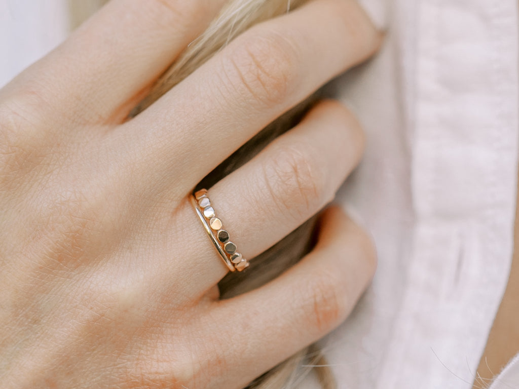 Thick Beaded Ring - Laurel Elaine Jewelry
