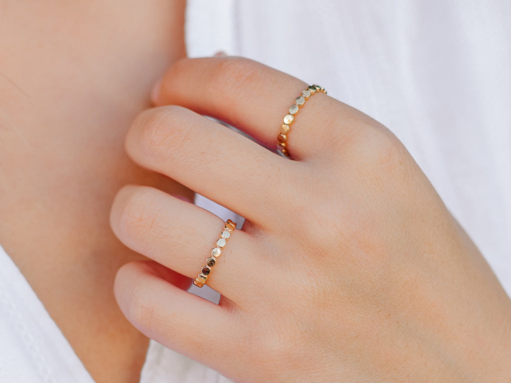 Thick Beaded Ring - Laurel Elaine Jewelry