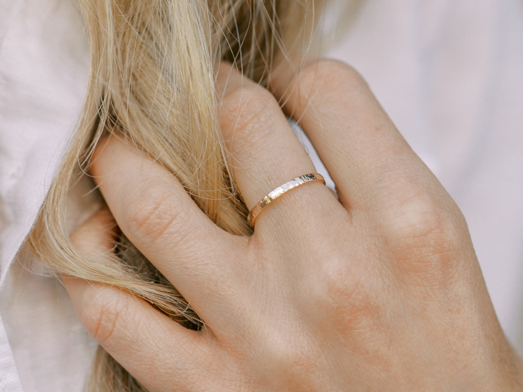 Thick Gold Sparkle Ring - Laurel Elaine Jewelry