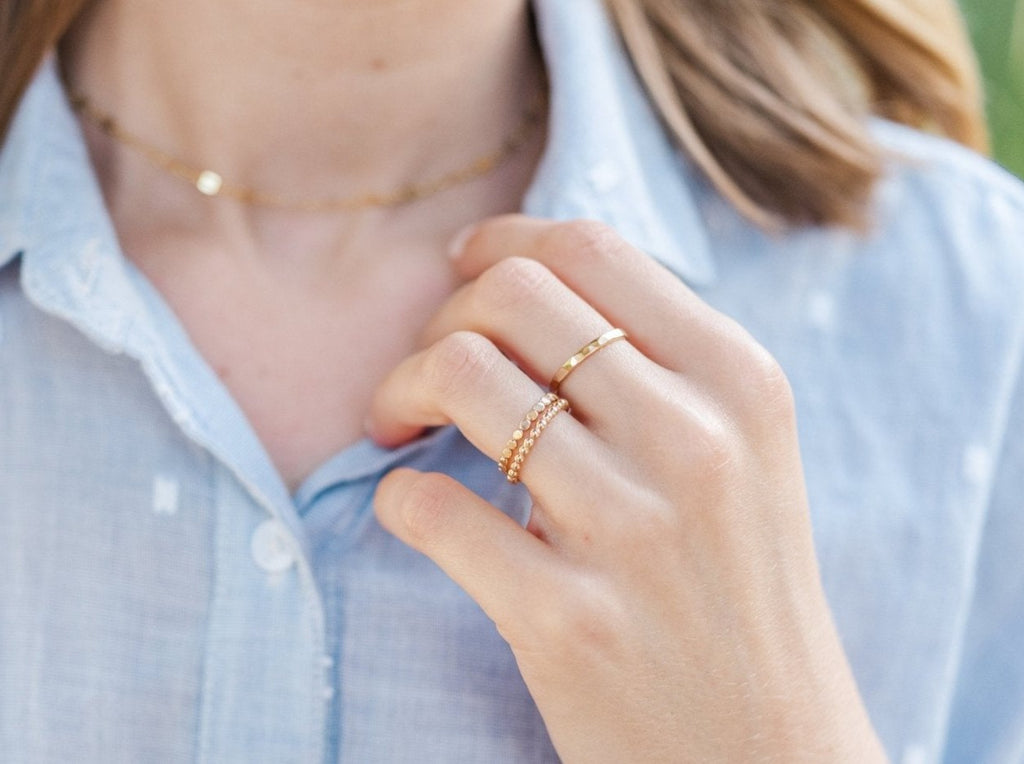 Thick Gold Stacking Ring - Laurel Elaine Jewelry