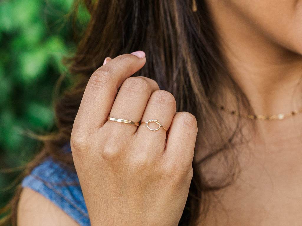 Thick Gold Stacking Ring - Laurel Elaine Jewelry