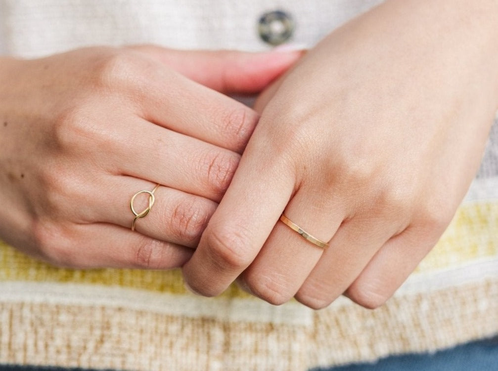 Thick Gold Stacking Ring - Laurel Elaine Jewelry