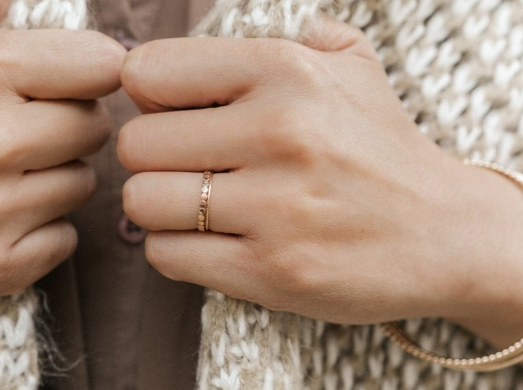 Ultra Thin Gold Stacking Ring - Laurel Elaine Jewelry