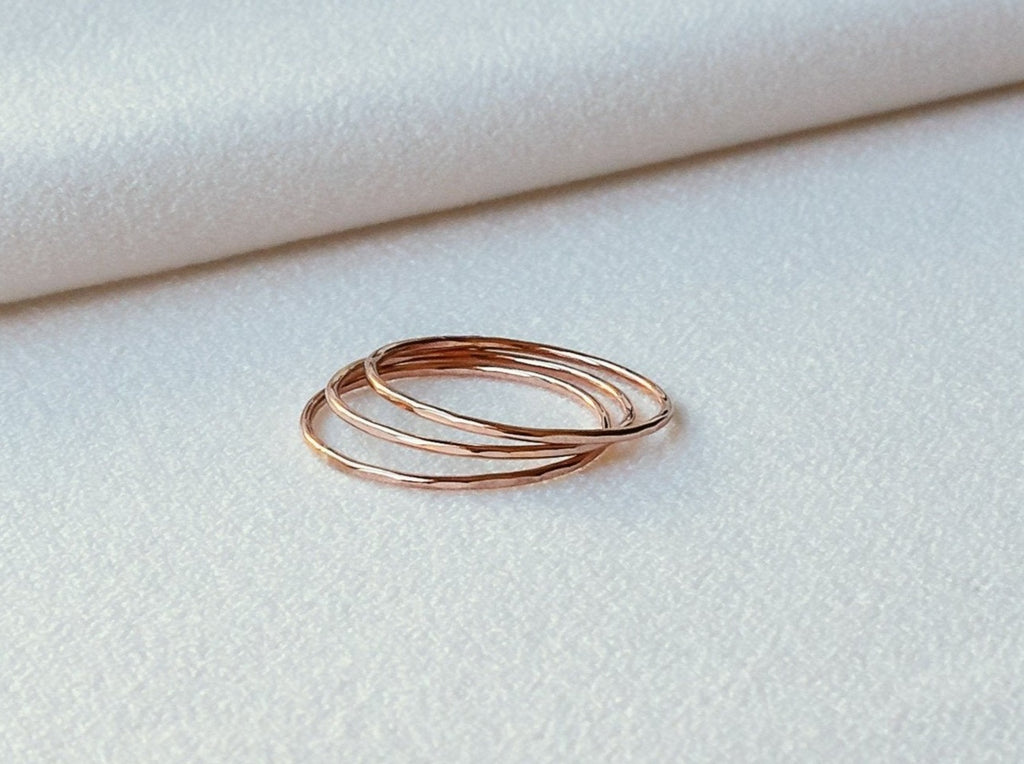 Ultra Thin Rose Gold Stacking Ring - Laurel Elaine Jewelry