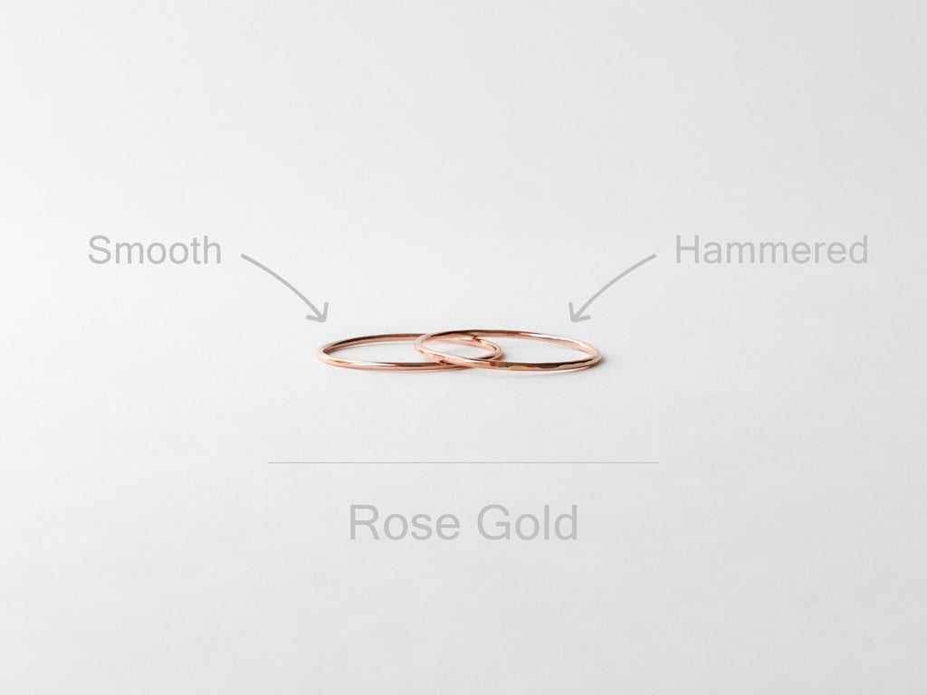 Ultra Thin Rose Gold Stacking Ring - Laurel Elaine Jewelry